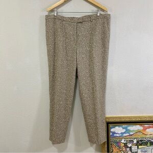 Escada Women’s Taupe Wool Dress Pants, Lined, Quiet Luxury